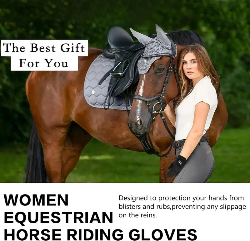 GripLite - All-Weather Mesh Equestrian Gloves